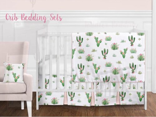 Cactus baby crib online bedding